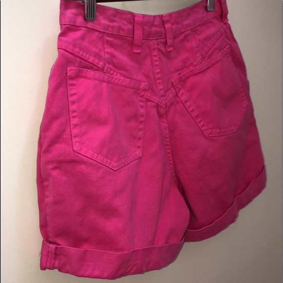 Vintage High Rise Pink Jean Shorts - Picture 9 of 10